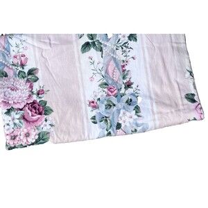 Croscill Vtg Princess Floral Panel Blush/Peach Bows Weighted Pole Rod 40x86 In